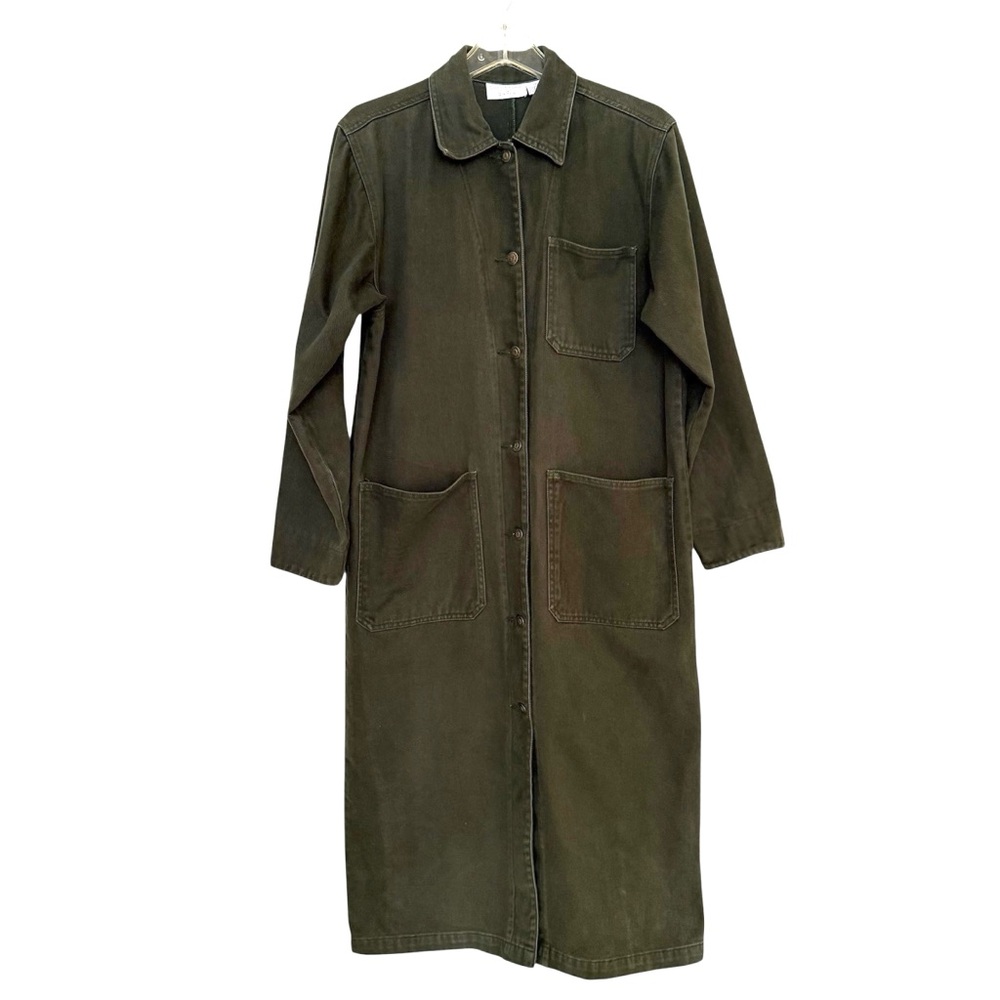 Vintage Christopher‎ & Banks Long Utility Coat Green Size Small
